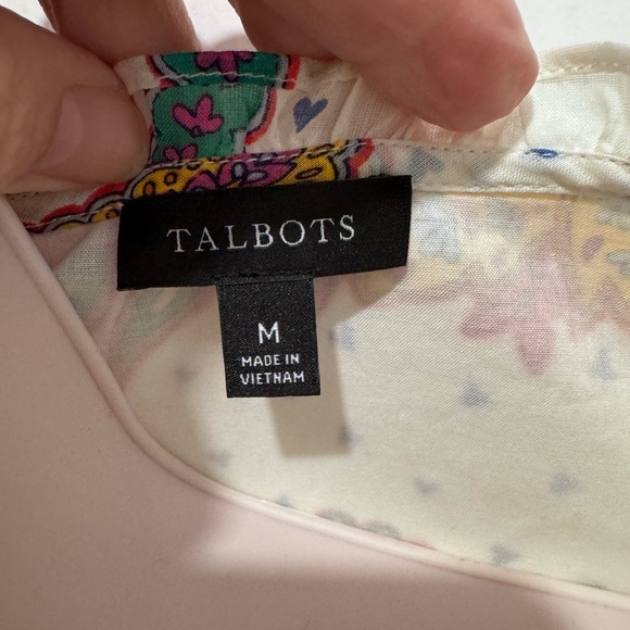 Talbots Multicolor Paisley Ruffle Blouse - Picture 3 of 5